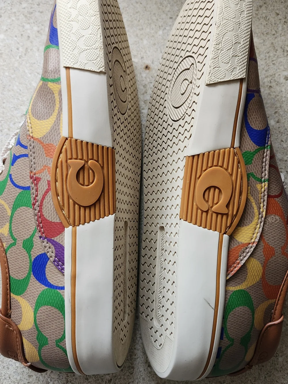 COACH Signature Multicolor Canvas Sneakers